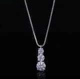 925 Silver 1.8ct Moissanite Pendant Necklace for Women