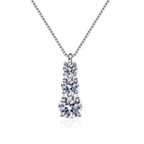 925 Silver 1.8ct Moissanite Pendant Necklace for Women