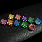 Radiant Cut Colorful Stone 8X8mm for Ring Bracelet Jewelry