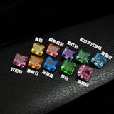 Radiant Cut Colorful Stone 8X8mm for Ring Bracelet Jewelry