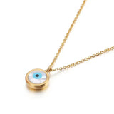 EYE Pendant Necklace Stainless Steel Rose Silver Chain Eye Jewelry