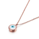 EYE Pendant Necklace Stainless Steel Rose Silver Chain Eye Jewelry