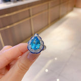 Colorful Cubic Zirconia Adjustable Size Rings for Women