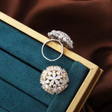 Stackable Choker Rings for Women Wedding Engagement Bridal Finger Ring