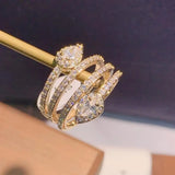 Bride Wedding Ring Set Engagement Bridal Wear Jewelry