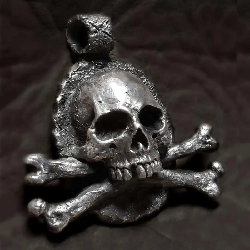 Gothic Stainless Steel Crossbones Pendant Vintage Cross Skeleton Punk Rock Biker