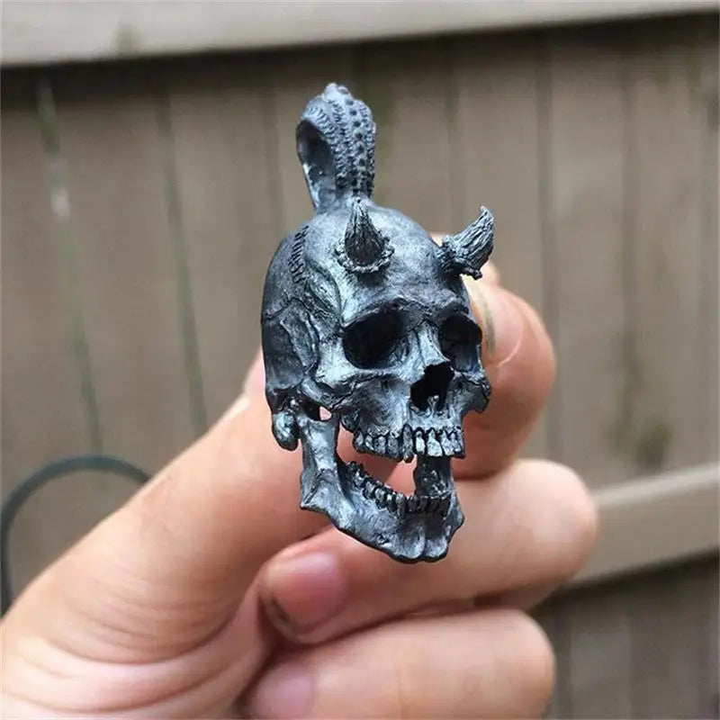 Skull Necklace Pendant Stainless Steel Unisex Punk Gothic Jewelry