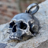 Skull Pendant Necklace Stainless Steel Mens Biker Jewelry