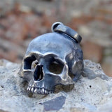 Skull Pendant Necklace Stainless Steel Mens Biker Jewelry