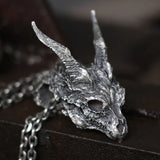 Vintage Dragon Skull Stainless Steel Pendant Men's Punk Biker Jewelry