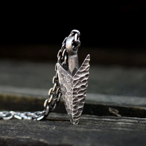 Vintage Hammered Arrow Stainless Steel Pendant Men's Jewelry