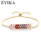 Bohemia Bracelet Colorful Cubic Zirconia Wheat Ear Bangle