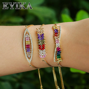 Bohemia Bracelet Colorful Cubic Zirconia Wheat Ear Bangle