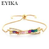 Bohemia Bracelet Colorful Cubic Zirconia Wheat Ear Bangle