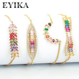 Bohemia Bracelet Colorful Cubic Zirconia Wheat Ear Bangle