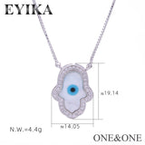 Shell beads pendant necklace hamsa eyes Pendant