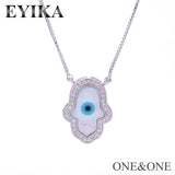 Shell beads pendant necklace hamsa eyes Pendant