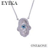 Shell beads pendant necklace hamsa eyes Pendant