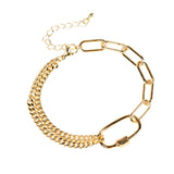 Hiphop Cuban Chain Bracelet Splice Cable Carabiner Bangle