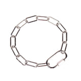 Hiphop Cuban Chain Bracelet Splice Cable Carabiner Bangle