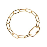Hiphop Cuban Chain Bracelet Splice Cable Carabiner Bangle