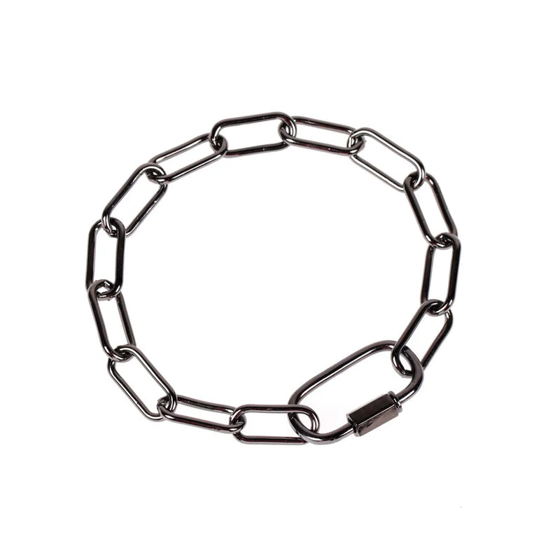 Hiphop Cuban Chain Bracelet Splice Cable Carabiner Bangle
