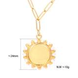 Vintage Pearl Coin Pendant Necklace Stainless Steel Choker