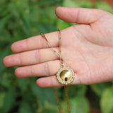 Vintage Pearl Coin Pendant Necklace Stainless Steel Choker