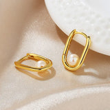 ZFSILVER S925 Silver Pearl Earrings for Women