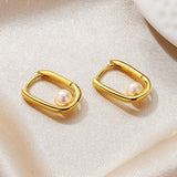 ZFSILVER S925 Silver Pearl Earrings for Women