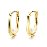 ZFSILVER S925 Silver Pearl Earrings for Women