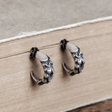 Eagle Claw 925 Silver Earrings Gothic Punk Stud Men Women Jewellery