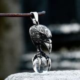 Eagle Pendant Stainless Steel with 4 Color Stones Necklace