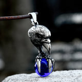 Eagle Pendant Stainless Steel with 4 Color Stones Necklace