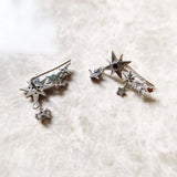 Sterling Silver Ear Climber Stars Earrings