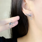 Sterling Silver Ear Climber Stars Earrings