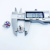 Colorful Flower Ear Clip, Europe Style Fine Jewelry, 925 Sterling Silver