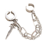 Punk Silver Non-Piercing Ear Clip Earrings