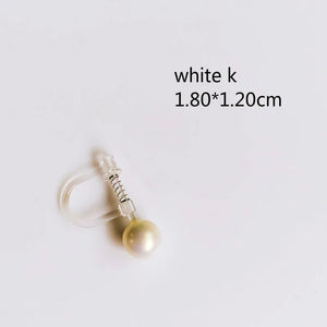 Adjustable Clear Transparent Ear Clip No Hole Earring Base Clips 6pcs