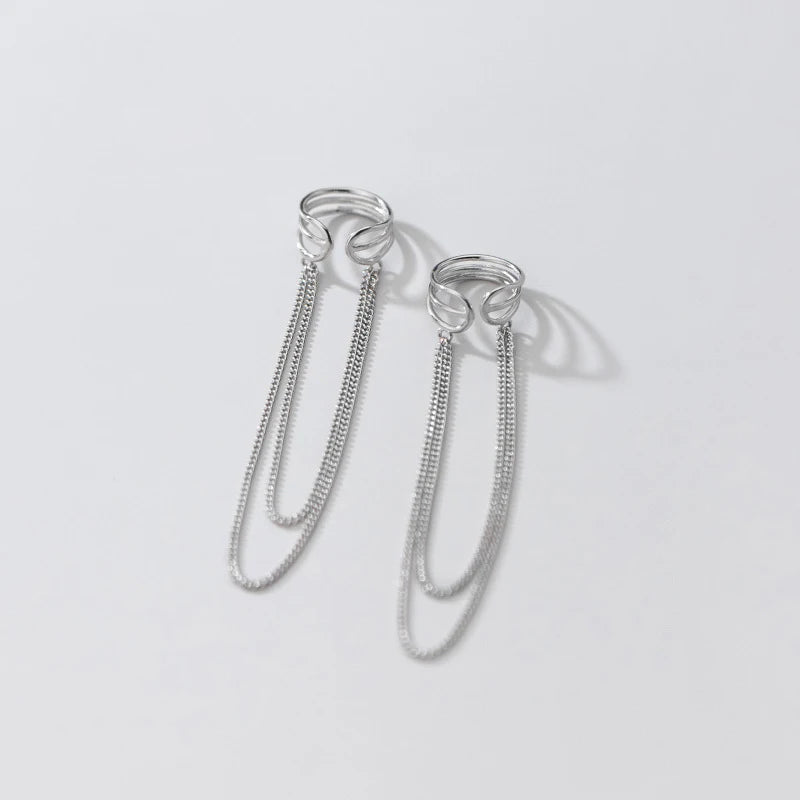 S925 Sterling Silver Ear Clip High-end Women's Earrings