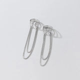 S925 Sterling Silver Ear Clip High-end Women's Earrings