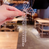 Butterfly Shape Ear Clips Long Fringed Exaggeration Jewelry