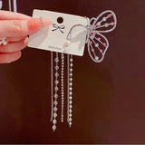 Butterfly Shape Ear Clips Long Fringed Exaggeration Jewelry