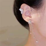 Zircon Flower Shape Ear Clips Non-Perforated