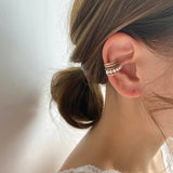 Leaf Zirconia Ear Cuff No Piercing Clip Earrings for Women Girls