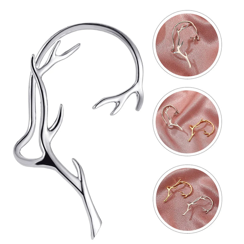 Elf Ear Cuff Branch Earrings Copper Silver Elven Fairy