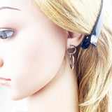 925 Silver Golden Drop Circles Earrings Europe Styling Gift