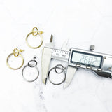 925 Silver Golden Drop Circles Earrings Europe Styling Gift