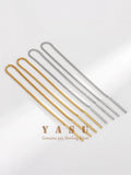 925 Silver Drop Earrings Double Needle Chain Wedding Jewelry