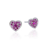 Sweet Peach Heart Ear Nail Lady Jewelry Student Earrings